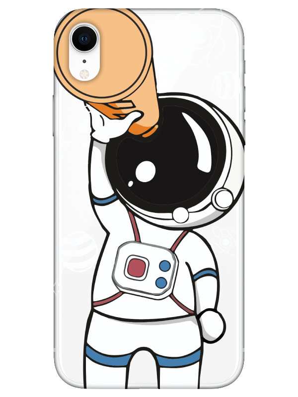 iPhone%20XR%20Astronot%20Şeffaf%20Telefon%20Kılıfı