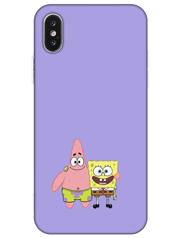 iPhone%20XS%20Sünger%20Bob%20Ve%20Patrickstar%20Lila%20Telefon%20Kılıfı