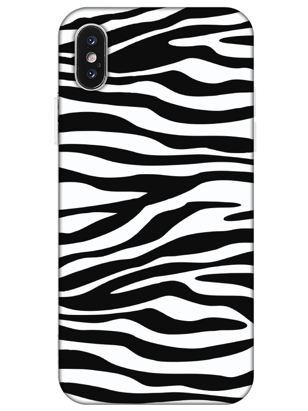 iPhone%20XS%20Zebra%20Desen%20Siyah%20Telefon%20Kılıfı