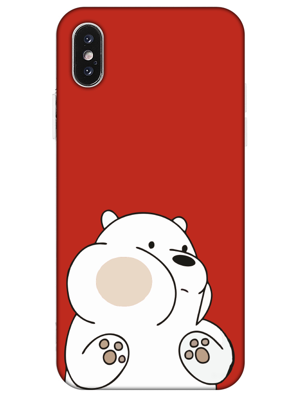 iPhone%20XS%20Panda%20Kırmızı%20Telefon%20Kılıfı