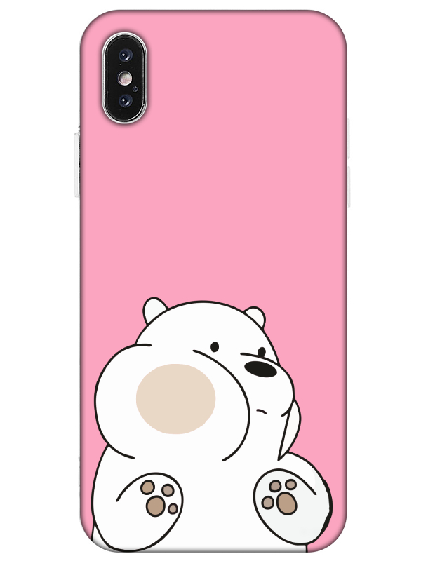 iPhone%20XS%20Panda%20Pembe%20Telefon%20Kılıfı