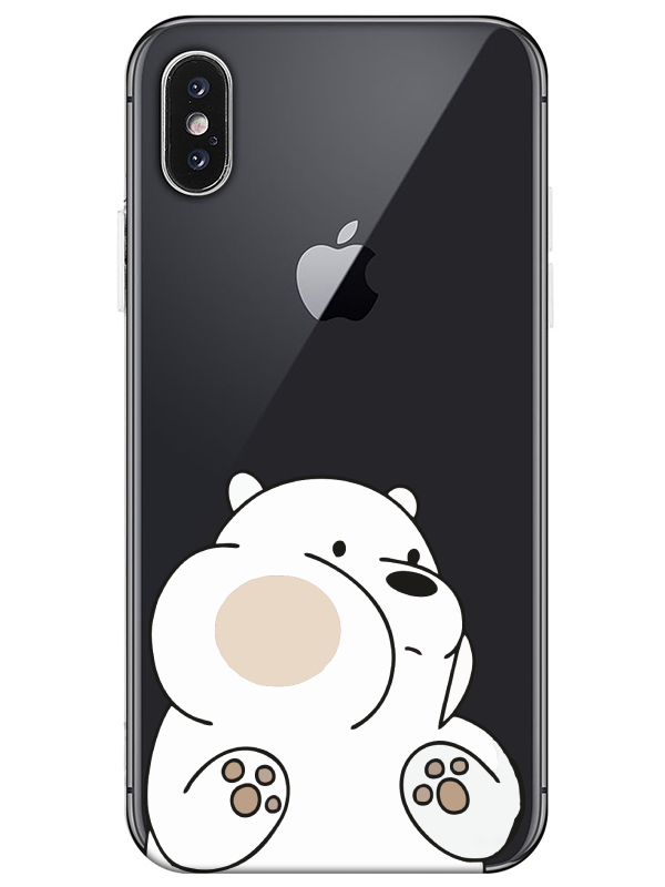 iPhone%20XS%20Panda%20Şeffaf%20Telefon%20Kılıfı