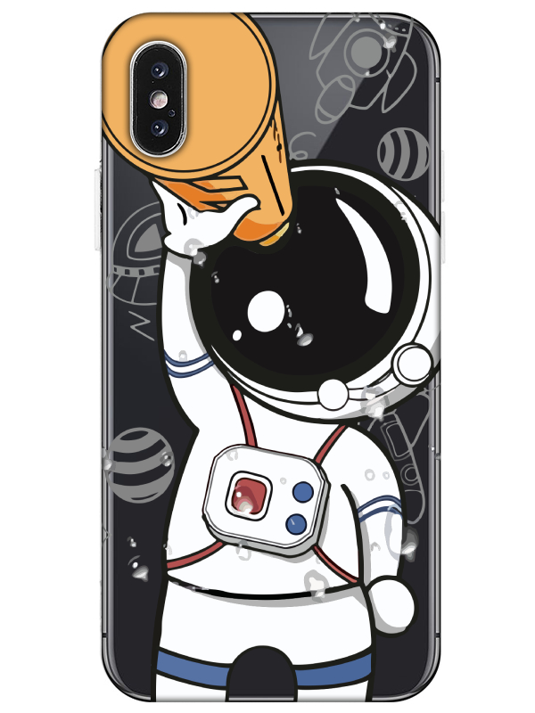 iPhone%20XS%20Astronot%20Şeffaf%20Telefon%20Kılıfı