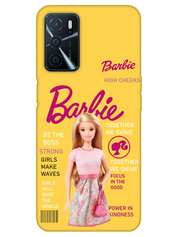 Oppo%20A16%20Barbie%20Sarı%20Telefon%20Kılıfı