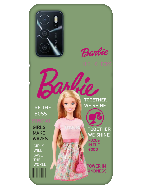 Oppo%20A16%20Barbie%20Yeşil%20Telefon%20Kılıfı