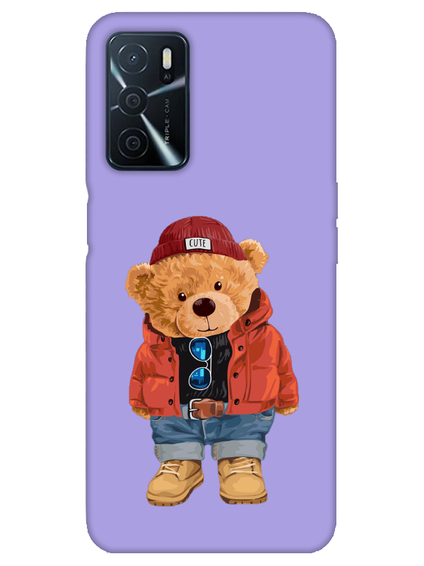 Oppo%20A16%20Teddy%20Bear%20Lila%20Telefon%20Kılıfı