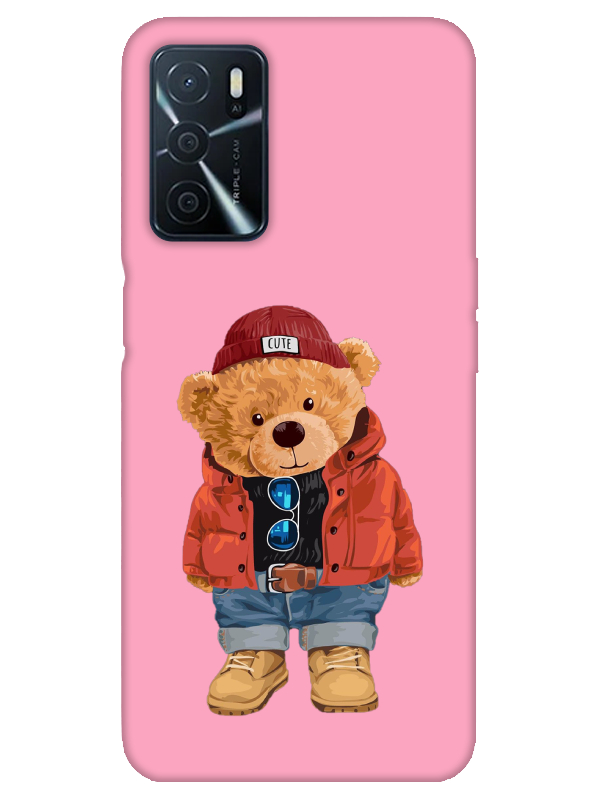 Oppo%20A16%20Teddy%20Bear%20Pembe%20Telefon%20Kılıfı