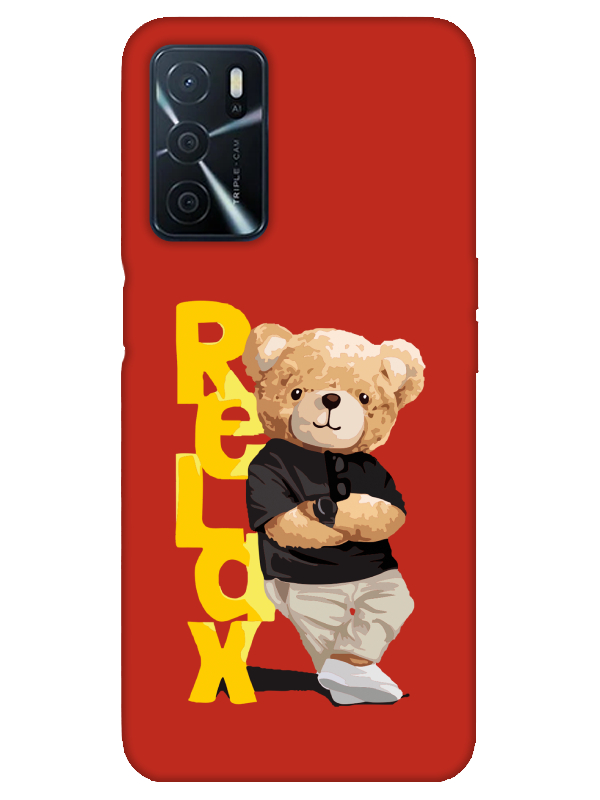 Oppo%20A16%20Teddy%20Bear%20Relax%20Kırmızı%20Telefon%20Kılıfı