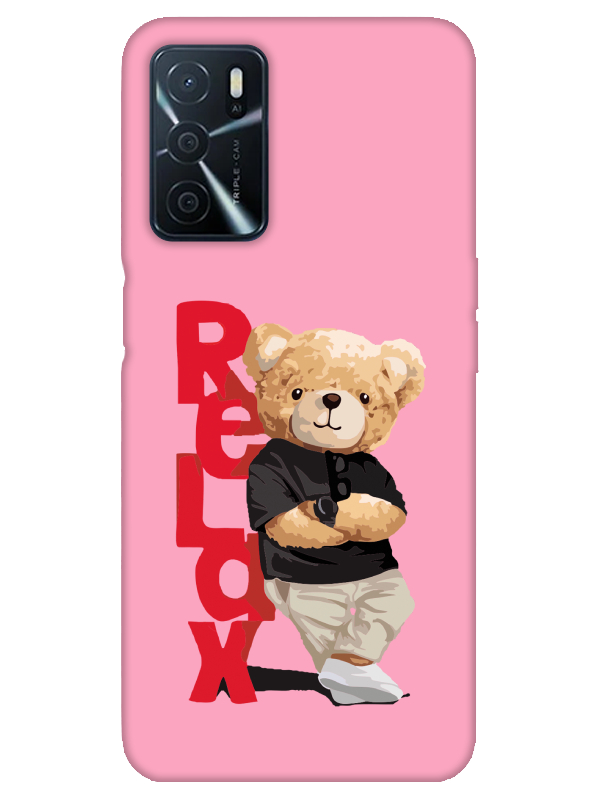 Oppo%20A16%20Teddy%20Bear%20Relax%20Pembe%20Telefon%20Kılıfı