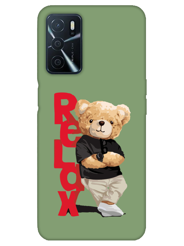 Oppo%20A16%20Teddy%20Bear%20Relax%20Yeşil%20Telefon%20Kılıfı