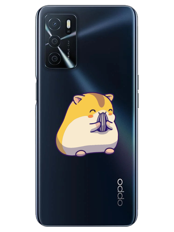 Oppo%20A16%20Sevimli%20Hamster%20Şeffaf%20Telefon%20Kılıfı