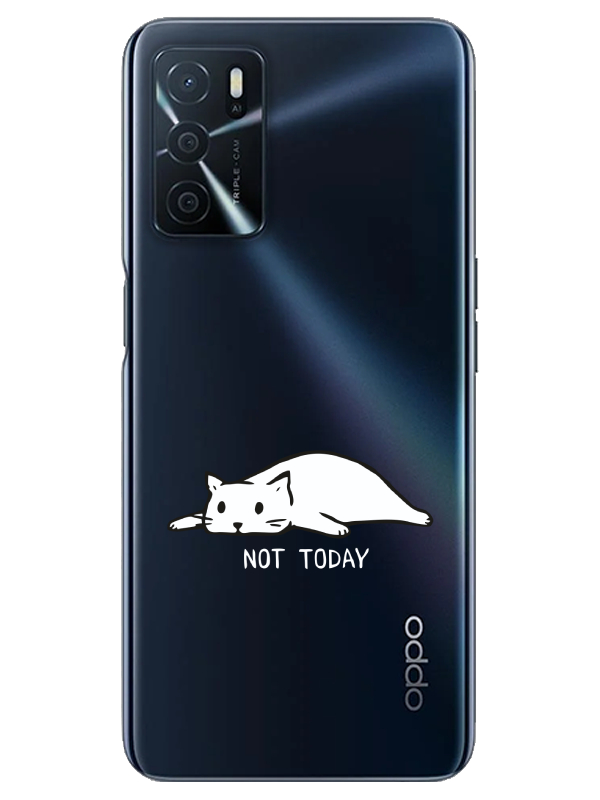 Oppo%20A16%20Not%20Today%20Kedi%20Şeffaf%20Telefon%20Kılıfı