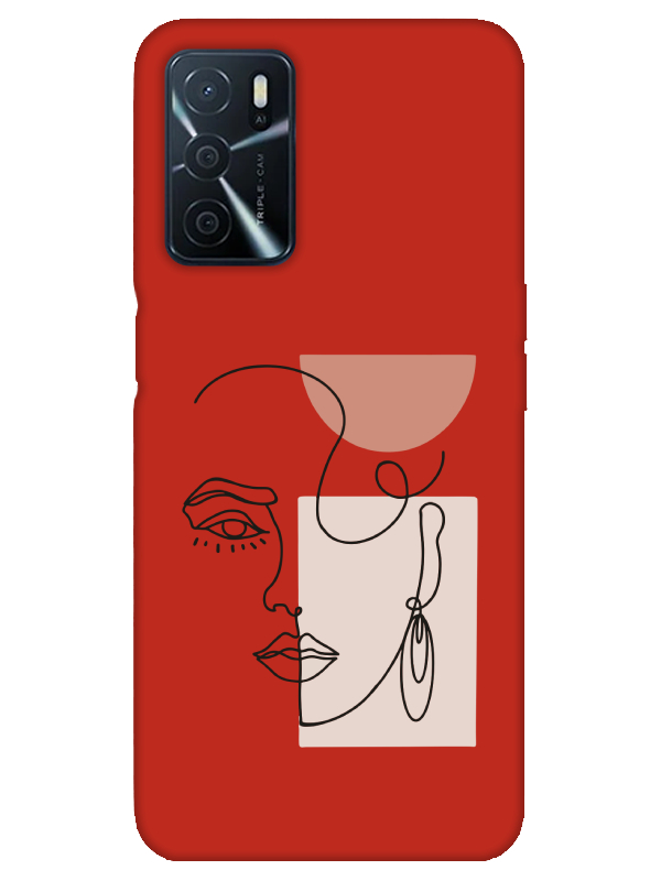 Oppo%20A16%20Women%20Art%20Kırmızı%20Telefon%20Kılıfı