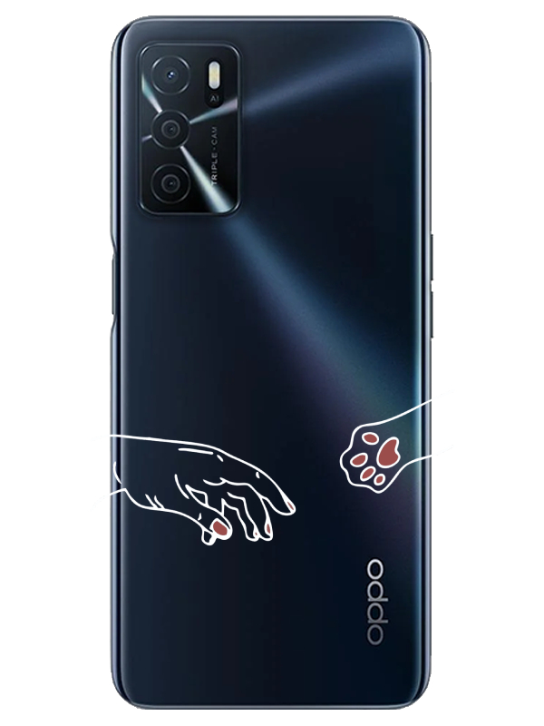 Oppo%20A16%20Hand%20And%20Paw%20Şeffaf%20Telefon%20Kılıfı