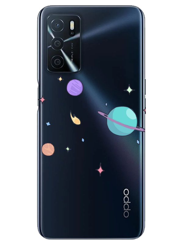 Oppo%20A16%20Gezegen%20Tasarım%20Şeffaf%20Telefon%20Kılıfı