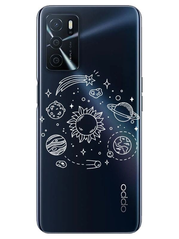 Oppo%20A16%20Gezegen%20Şeffaf%20Telefon%20Kılıfı