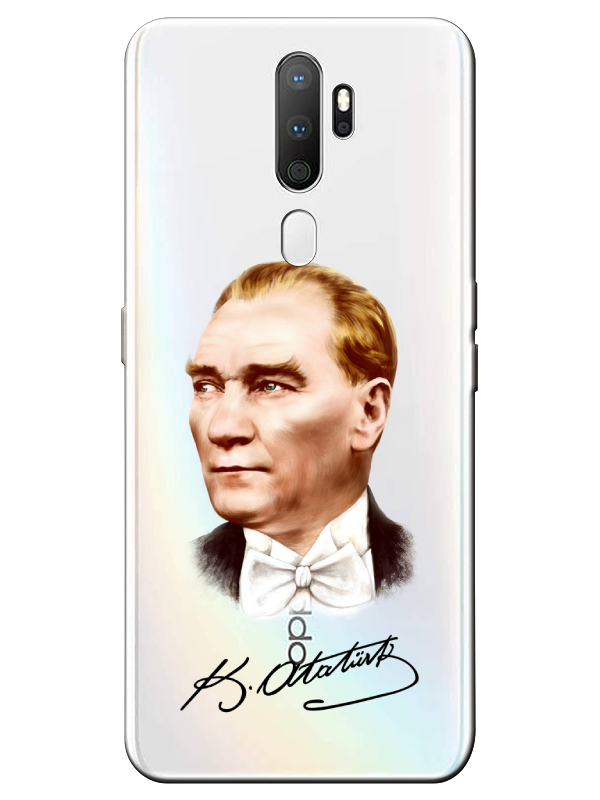 Oppo%20A5%202020%20Atatürk%20İmzalı%20Şeffaf%20Telefon%20Kılıfı