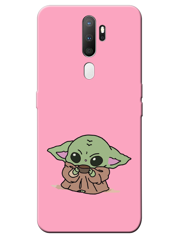 Oppo%20A5%202020%20Baby%20Yoda%20Pembe%20Telefon%20Kılıfı