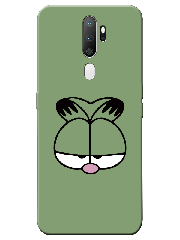 Oppo%20A5%202020%20Garfield%20Yeşil%20Telefon%20Kılıfı