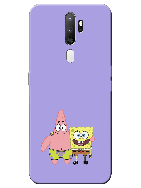 Oppo%20A5%202020%20Sünger%20Bob%20Ve%20Patrickstar%20Lila%20Telefon%20Kılıfı