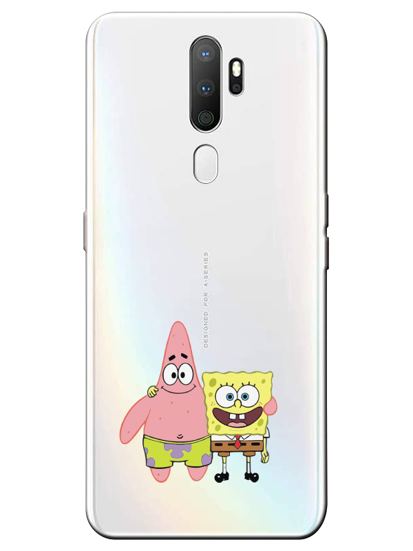 Oppo%20A5%202020%20Sünger%20Bob%20Ve%20Patrickstar%20Şeffaf%20Telefon%20Kılıfı