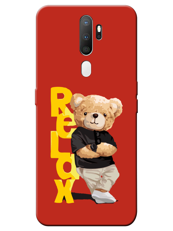 Oppo%20A5%202020%20Teddy%20Bear%20Relax%20Kırmızı%20Telefon%20Kılıfı