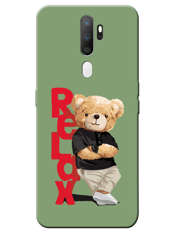 Oppo%20A5%202020%20Teddy%20Bear%20Relax%20Yeşil%20Telefon%20Kılıfı