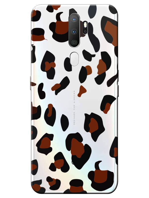 Oppo%20A5%202020%20Leopar%20Desen%20Şeffaf%20Telefon%20Kılıfı