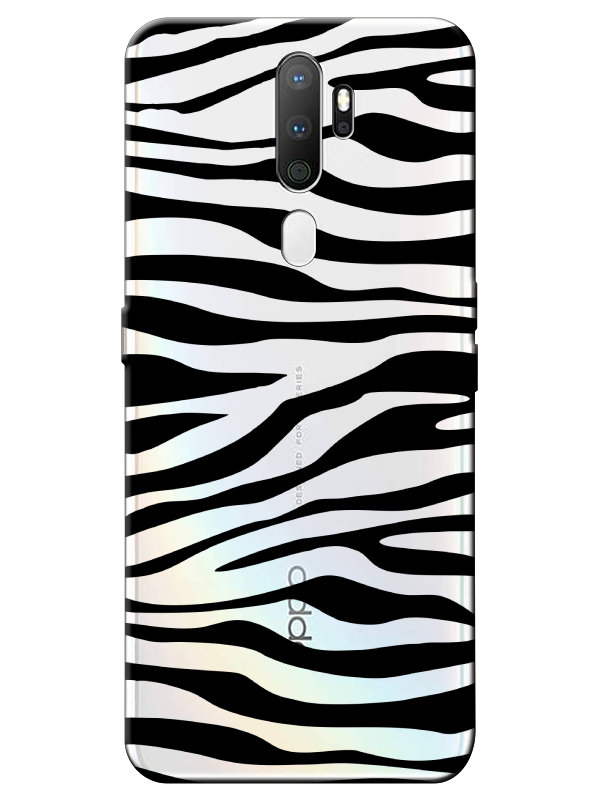 Oppo%20A5%202020%20Zebra%20Desen%20Şeffaf%20Telefon%20Kılıfı