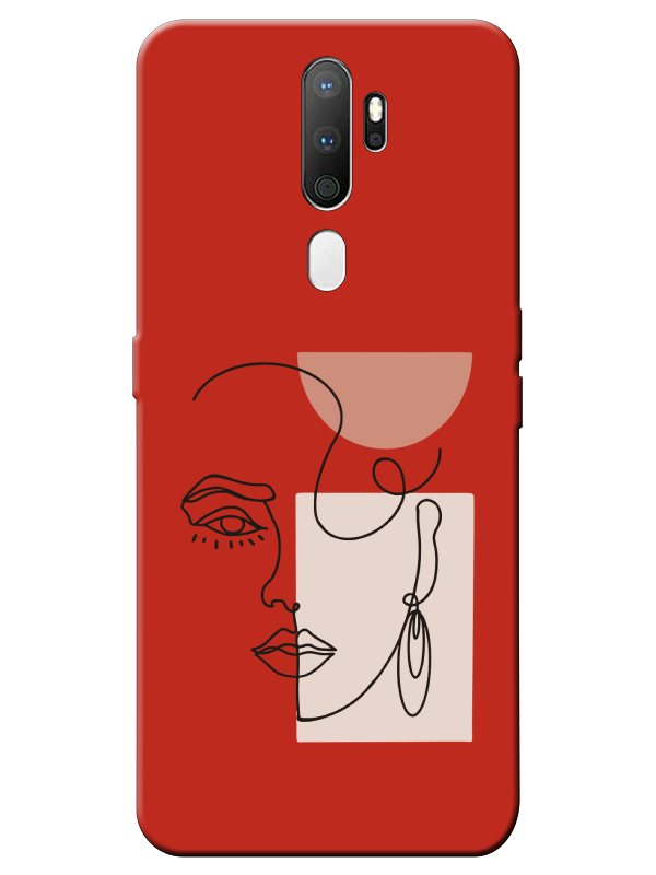 Oppo%20A5%202020%20Women%20Art%20Kırmızı%20Telefon%20Kılıfı