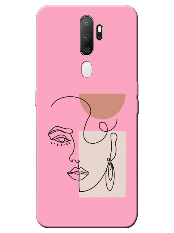 Oppo%20A5%202020%20Women%20Art%20Pembe%20Telefon%20Kılıfı