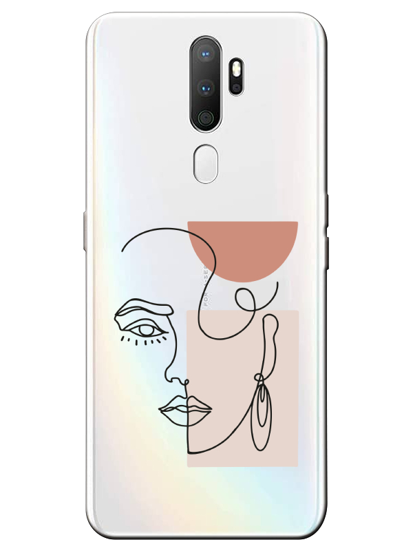 Oppo%20A5%202020%20Women%20Art%20Şeffaf%20Telefon%20Kılıfı