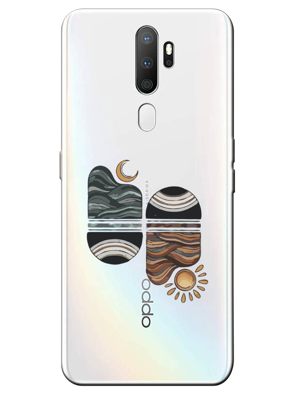 Oppo%20A5%202020%20Sunset%20Wave%20Şeffaf%20Telefon%20Kılıfı