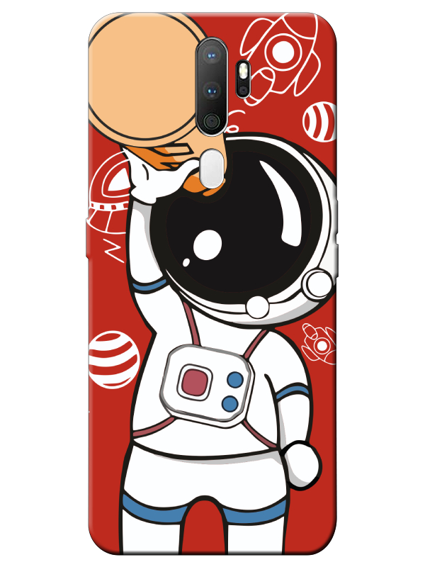 Oppo%20A5%202020%20Astronot%20Kırmızı%20Telefon%20Kılıfı