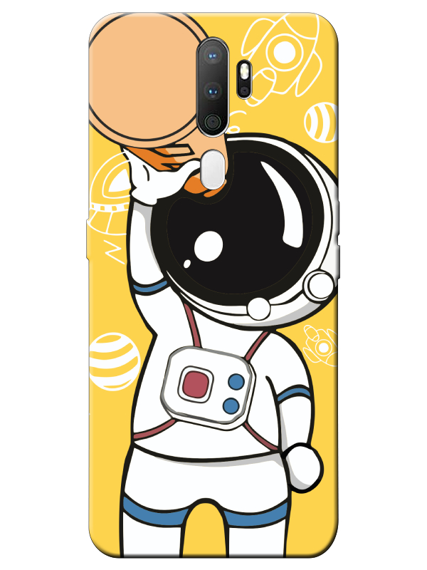 Oppo%20A5%202020%20Astronot%20Sarı%20Telefon%20Kılıfı