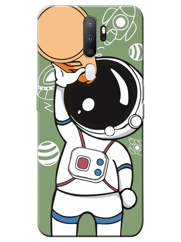 Oppo%20A5%202020%20Astronot%20Yeşil%20Telefon%20Kılıfı