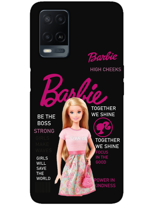 Oppo%20A54%20Barbie%20Siyah%20Telefon%20Kılıfı