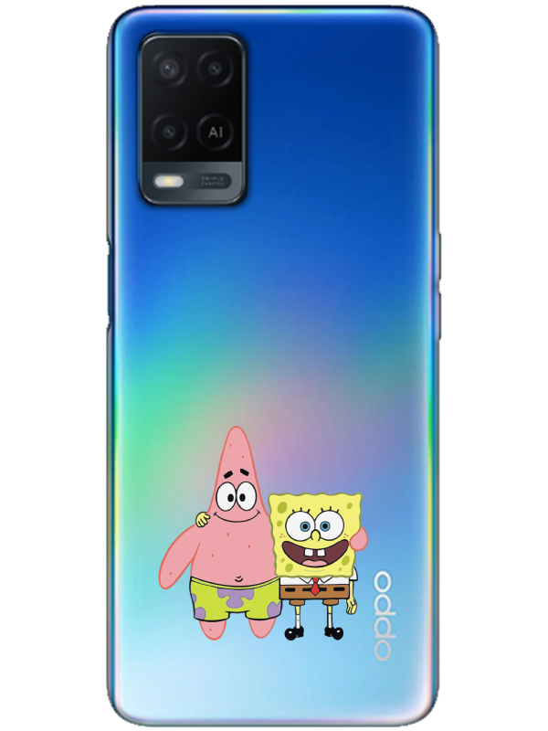 Oppo%20A54%20Sünger%20Bob%20Ve%20Patrickstar%20Şeffaf%20Telefon%20Kılıfı