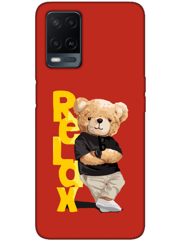 Oppo%20A54%20Teddy%20Bear%20Relax%20Kırmızı%20Telefon%20Kılıfı