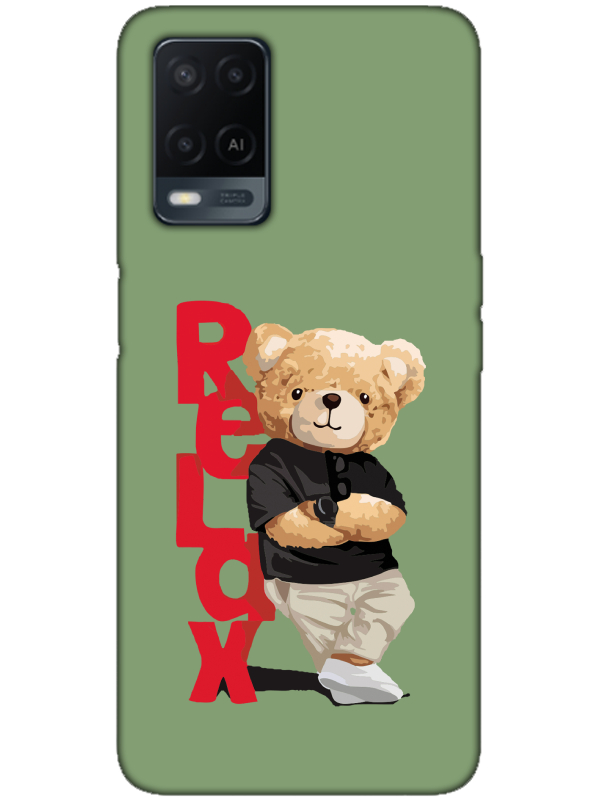 Oppo%20A54%20Teddy%20Bear%20Relax%20Yeşil%20Telefon%20Kılıfı