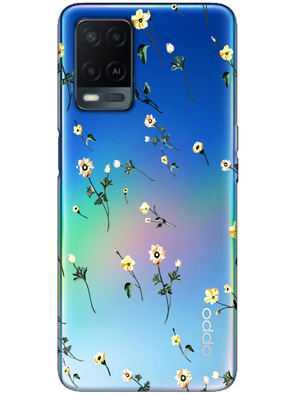 Oppo%20A54%20Çiçekli%20Şeffaf%20Telefon%20Kılıfı