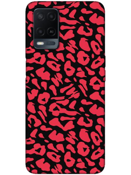 Oppo%20A54%20Leopar%20Desenli%20Siyah%20Telefon%20Kılıfı