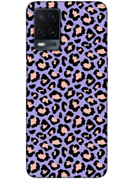 Oppo%20A54%20Leopar%20Desenli%20Lila%20Telefon%20Kılıfı