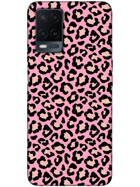 Oppo%20A54%20Leopar%20Desenli%20Pembe%20Telefon%20Kılıfı