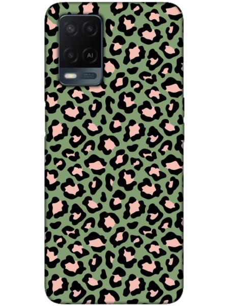 Oppo%20A54%20Leopar%20Desenli%20Yeşil%20Telefon%20Kılıfı