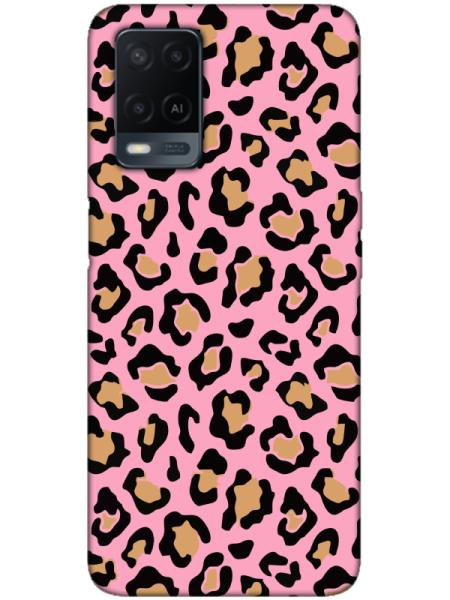 Oppo%20A54%20Leopar%20Desenli%20Pembe%20Telefon%20Kılıfı