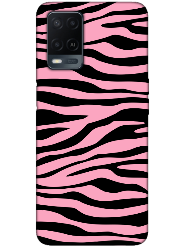 Oppo%20A54%20Zebra%20Desen%20Pembe%20Telefon%20Kılıfı