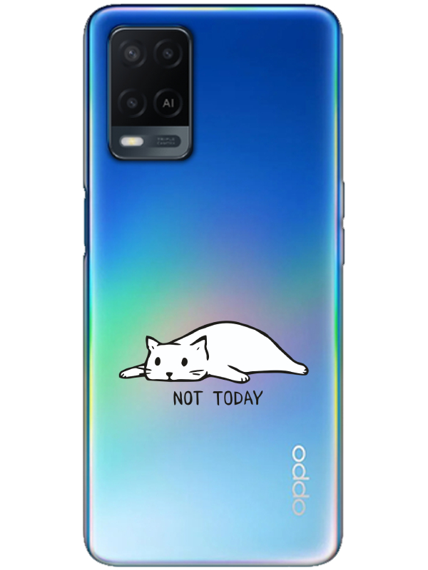 Oppo%20A54%20Not%20Today%20Kedi%20Şeffaf%20Telefon%20Kılıfı