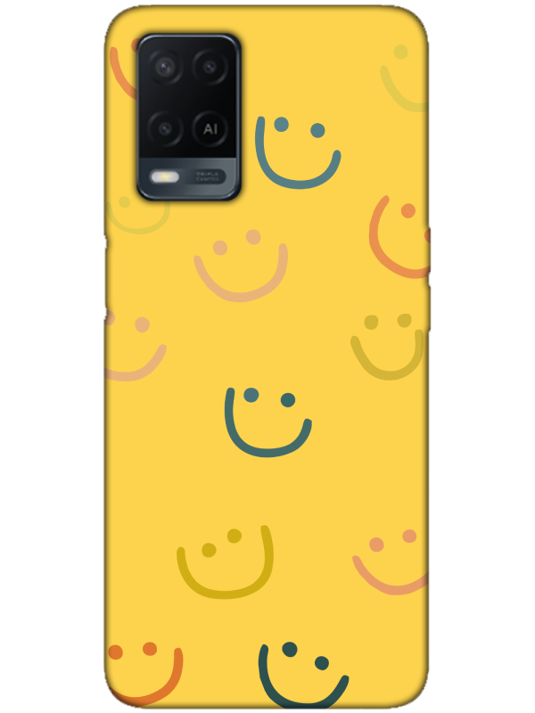 Oppo%20A54%20Emoji%20Gülen%20Yüz%20Sarı%20Telefon%20Kılıfı