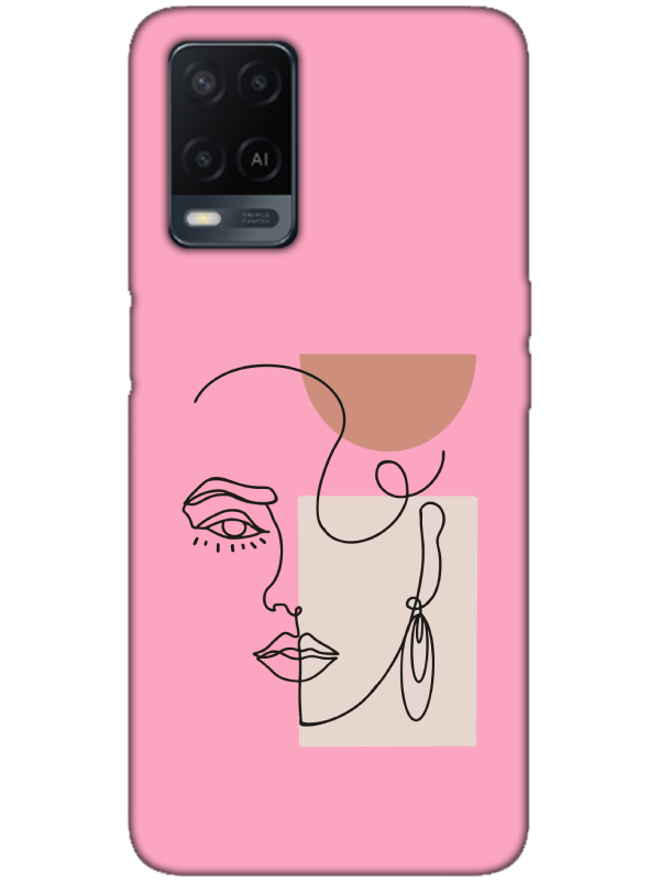 Oppo%20A54%20Women%20Art%20Pembe%20Telefon%20Kılıfı